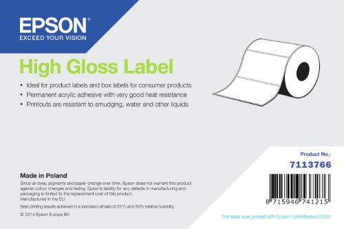 Epson high gloss continuous label roll