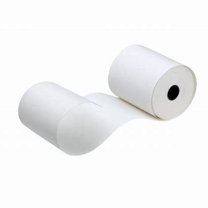 Two white thermal till rolls