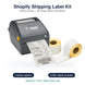 Shopify Shipping Label Kit – Zebra desktop label printer with Genie 4x6 shipping label rolls